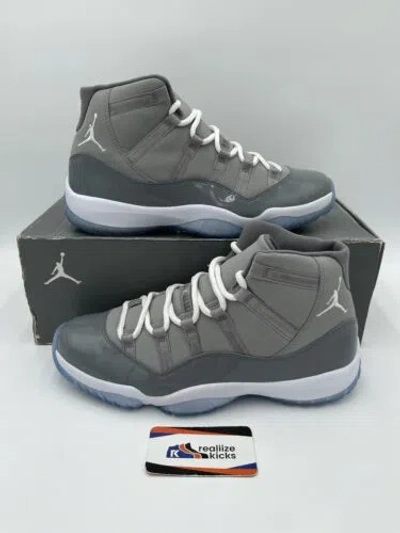 Pre-owned Jordan Mens Size 11 - Nike Air  11 Xi Retro Cool Grey 2010 (378037-001) Icy In Gray