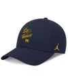 JORDAN MEN'SÂ NAVY MICHIGAN WOLVERINES PERFORMANCE CLUB SWOOSH ADJUSTABLE HAT