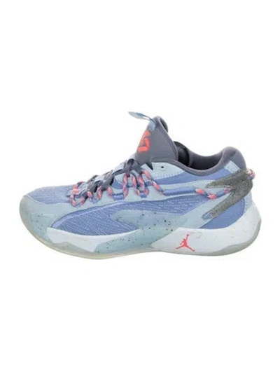 Pre-owned Jordan Mesh Patterned Sneakers In Blue