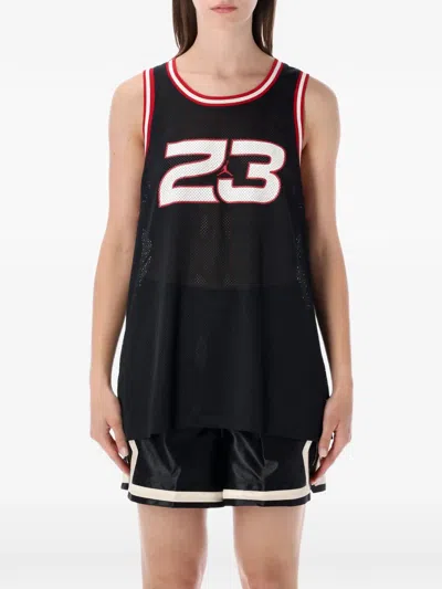 Jordan Mesh-knit Jersey In Black
