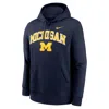 Jordan Michigan Arch Nike Men's College Pullover Hoodie In Blue