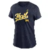 Jordan Michigan Athletic Prep Arch Local Script Nike Women's College T-shirt In Black