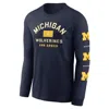 Jordan Michigan Campus Classic Location Nike Men's College Long-sleeve T-shirt In Blue