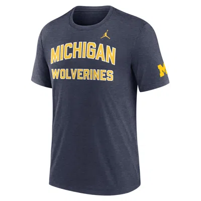 Jordan Michigan Campus Collegiate Block Nike Men's College T-shirt In Blue