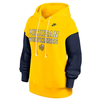 Jordan Michigan Legacy Phoenix Nike Women's College Pullover Hoodie In Multi
