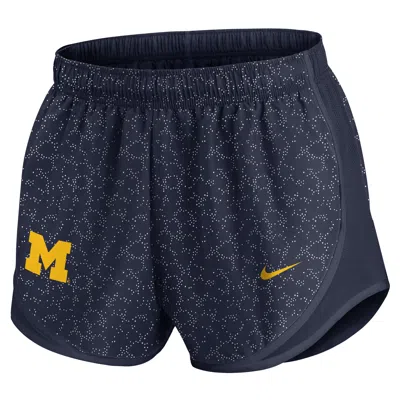 Jordan Michigan Pattern Tempo Nike Women's College Dri-fit Shorts In Blue