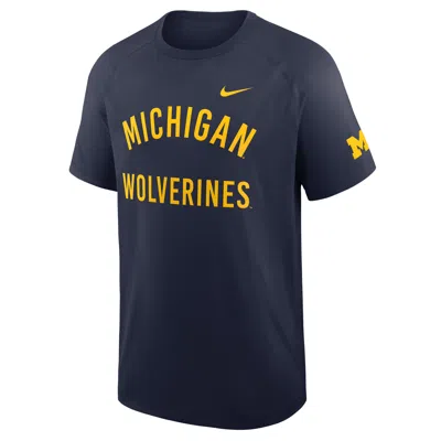 Jordan Michigan Premium Performance Nike Men's Dri-fit College T-shirt In Blue