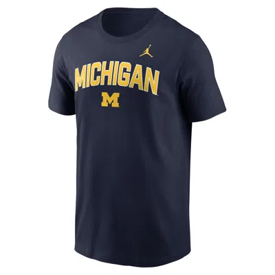 Jordan Michigan Primetime Arch Stack Nike Men's College T-shirt In Blue