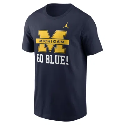 Jordan Michigan Primetime Logo Mantra Nike Men's College T-shirt In Blue