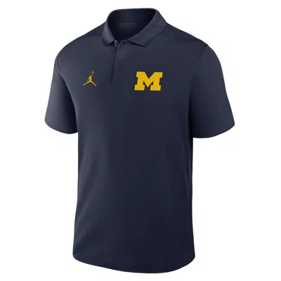 JORDAN MICHIGAN PRIMETIME VICTORY PRIMARY LOGO NIKE MEN'S DRI-FIT COLLEGE POLO,1015790536