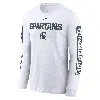 Jordan Michigan State Spartans Local Spirit Slogan  Men's College Long-sleeve T-shirt In White
