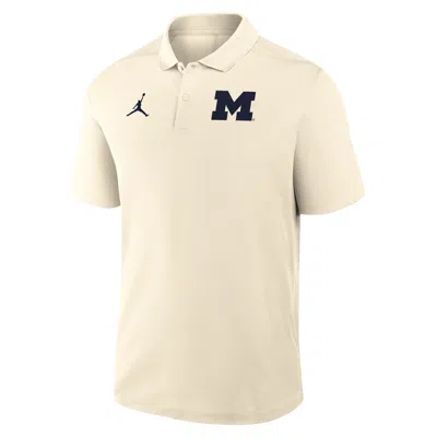 Jordan Michigan Victory Primary Logo Nike Men's Dri-fit College Polo In Black