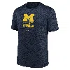 Jordan Michigan Wolverines Campus Center Block Velocity Nike Men's Dri-fit College T-shirt In Blue