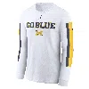 Jordan Men's Michigan Wolverines Local Spirit Slogan  College Long-sleeve T-shirt In White