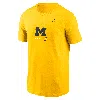 Jordan Michigan Wolverines Nike Men's College T-shirt In Yellow