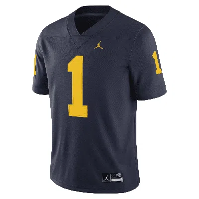 Jordan Men's Michigan Wolverines  Dri-fit College Game Jersey In Blue