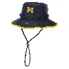 Jordan Michigan Wolverines On-field Apex Boonie Nike Unisex Dri-fit College Bucket Hat In Blue