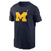 Jordan Men's Navy Michigan Wolverines Primetime Evergreen Logo T-shirt In Blue
