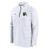 Jordan Michigan Wolverines Sideline Coach Nike Men's College 1/2-zip Hooded Jacket In White