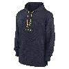 Jordan Men's Michigan Wolverines Sideline Jersey  Dri-fit College Pullover Hoodie In Blue