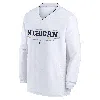 Jordan Michigan Wolverines Sideline Nike Men's College Long-sleeve Windshirt In White