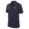 Jordan Men's Navy Michigan Wolverines Sideline Woven Performance Polo In Blue