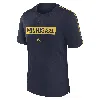 Jordan Men's Navy Michigan Wolverines 2024/25 Sideline Player Performance Tri-blend T-shirt In Blue