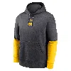 Jordan Michigan Wolverines Sideline Team Issue Club Nike Men's College Pullover Hoodie In Grey