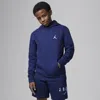 Jordan Mj Brooklyn Fleece Pullover Hoodie - Big Kid In Blue