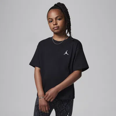 Jordan Kids' Big Girls Brooklyn Essentials T-shirt In Black