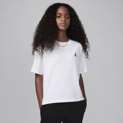 Jordan Brooklyn Essentials Big Kids' T-shirt In White