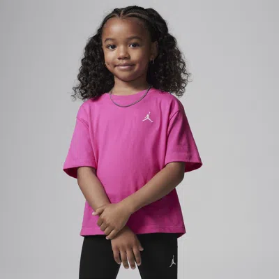 Jordan Brooklyn Essentials Little Kids' T-shirt In Pink