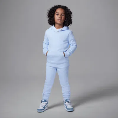 Jordan Mj Brooklyn Fleece Little Kids' 2-piece Pullover Hoodie Set In Blue