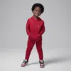 Jordan Mj Brooklyn Fleece Toddler 2-piece Pullover Hoodie Set In Red