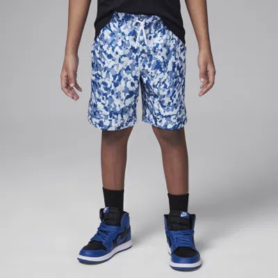 Jordan Mj Essentials Poolside Little Kids' Printed Shorts In Blue