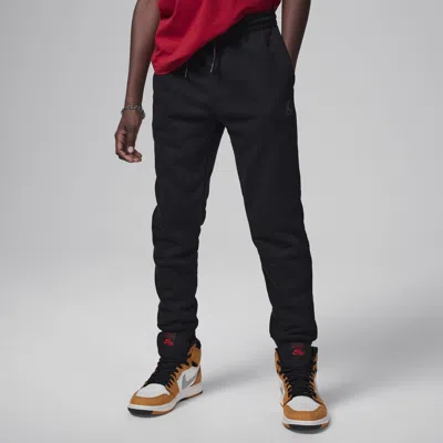 Jordan Mj Flight Big Kids' Fleece Pants In Black