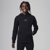 Jordan Mj Flight Big Kids' Fleece Pullover Hoodie In Black