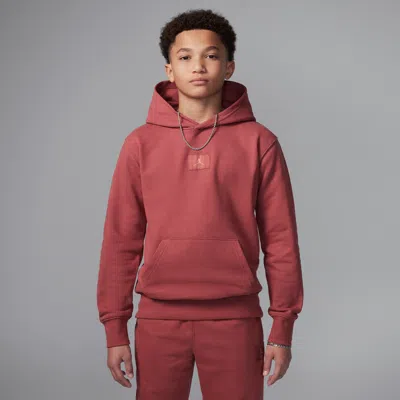 Jordan Mj Flight Big Kids' Fleece Pullover Hoodie In Canyon Rust