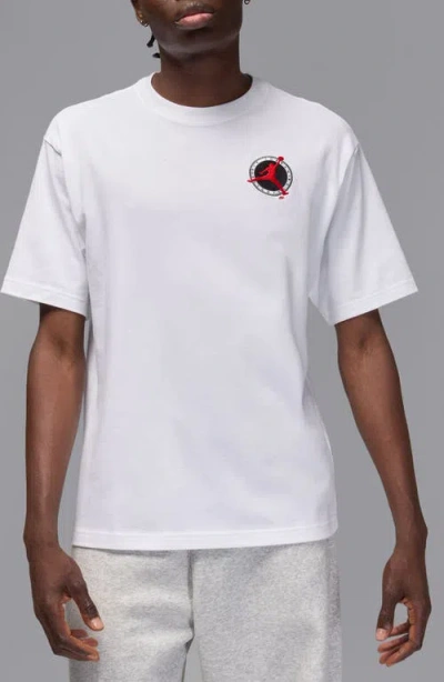 Jordan Mj Flight Club Short Sleeve T-shirt In White