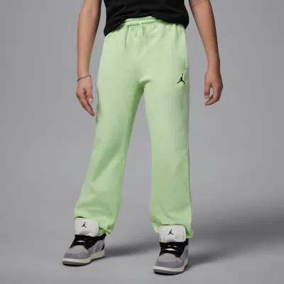 Jordan Dri-fit Sport Big Kids' Statement Hoop Fleece Pants In Vapor Green
