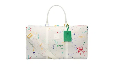 Pre-owned Jordan Monogram 40l Duffle Bag In Sail