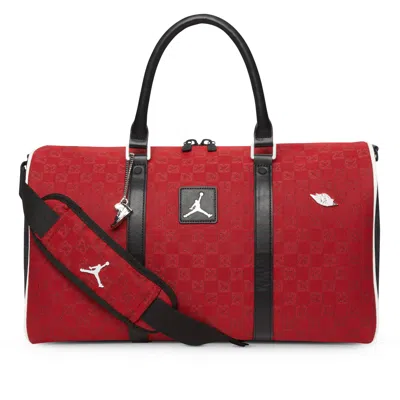 Jordan Monogram Duffle Bag (25l) In Red