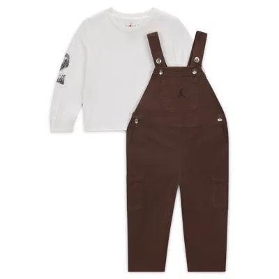 Jordan Mvp Baby (12-24m) 2-piece Overalls Set In Neutral