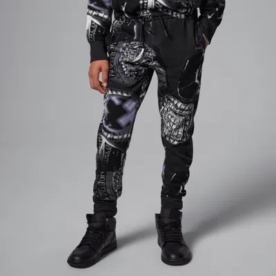 Jordan Mvp Big Kids' Fleece Printed Pants In Off Noir