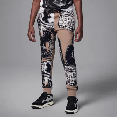 Jordan Mvp Big Kids' Fleece Printed Pants In Brown