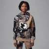 Jordan Mvp Big Kids' Fleece Printed Pullover Hoodie In Brown