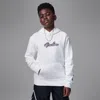 Jordan Mvp Big Kids' Fleece Pullover Hoodie In White