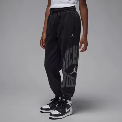 Jordan Mvp Big Kids' Jumpman Fleece Pants In Black