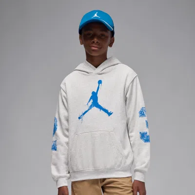 Jordan Mvp Big Kids' Jumpman Fleece Pullover Hoodie In White