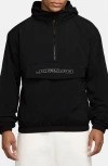 Jordan Mvp Hooded Nylon Anorak In Black/sail/sail